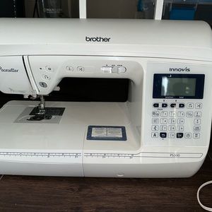 Brothers sewing machine, I have thread & needles I will include & it has a pedal